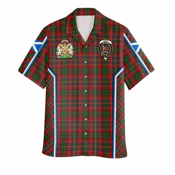 Innes Tartan Crest Hawaiian Shirt Scotland Coat of Arm Flag Style - Tartan Vibes Clothing