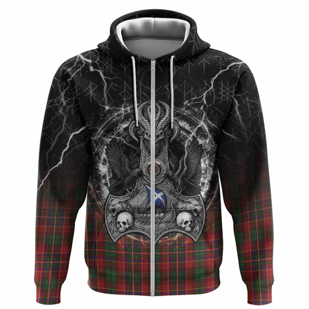 Innes Tartan Crest Hoodie Celtic Odin's Raven Legacy