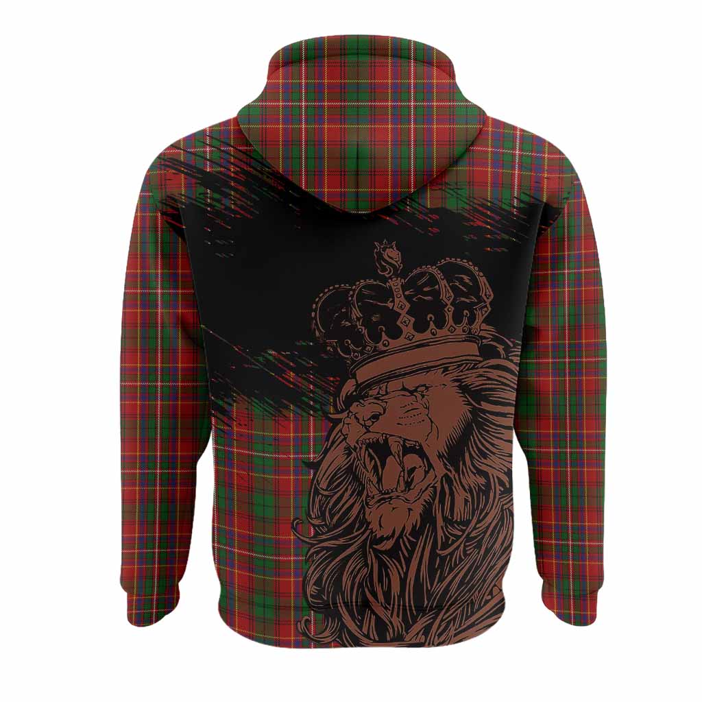 Innes Tartan Crest Hoodie Crowned Lion Heritage Style