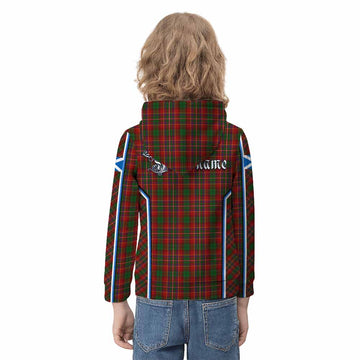 Innes Tartan Crest Kid Hoodie Scotland Coat of Arm Flag Style - Tartan Vibes Clothing