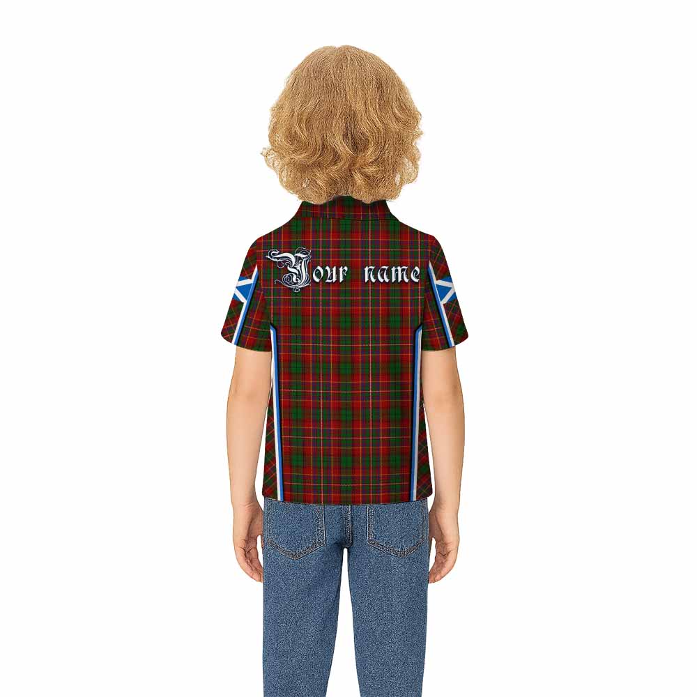 Innes Tartan Crest Kid Polo Shirt Scotland Coat of Arm Flag Style - Tartan Vibes Clothing