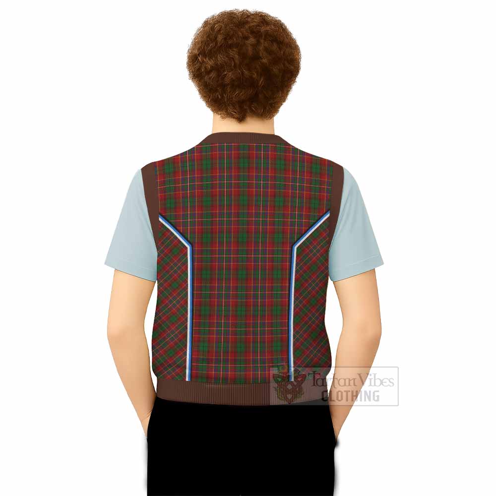 Innes Tartan Crest Knitted V-Neck Vest Scotland Coat of Arm Flag Style - Tartan Vibes Clothing