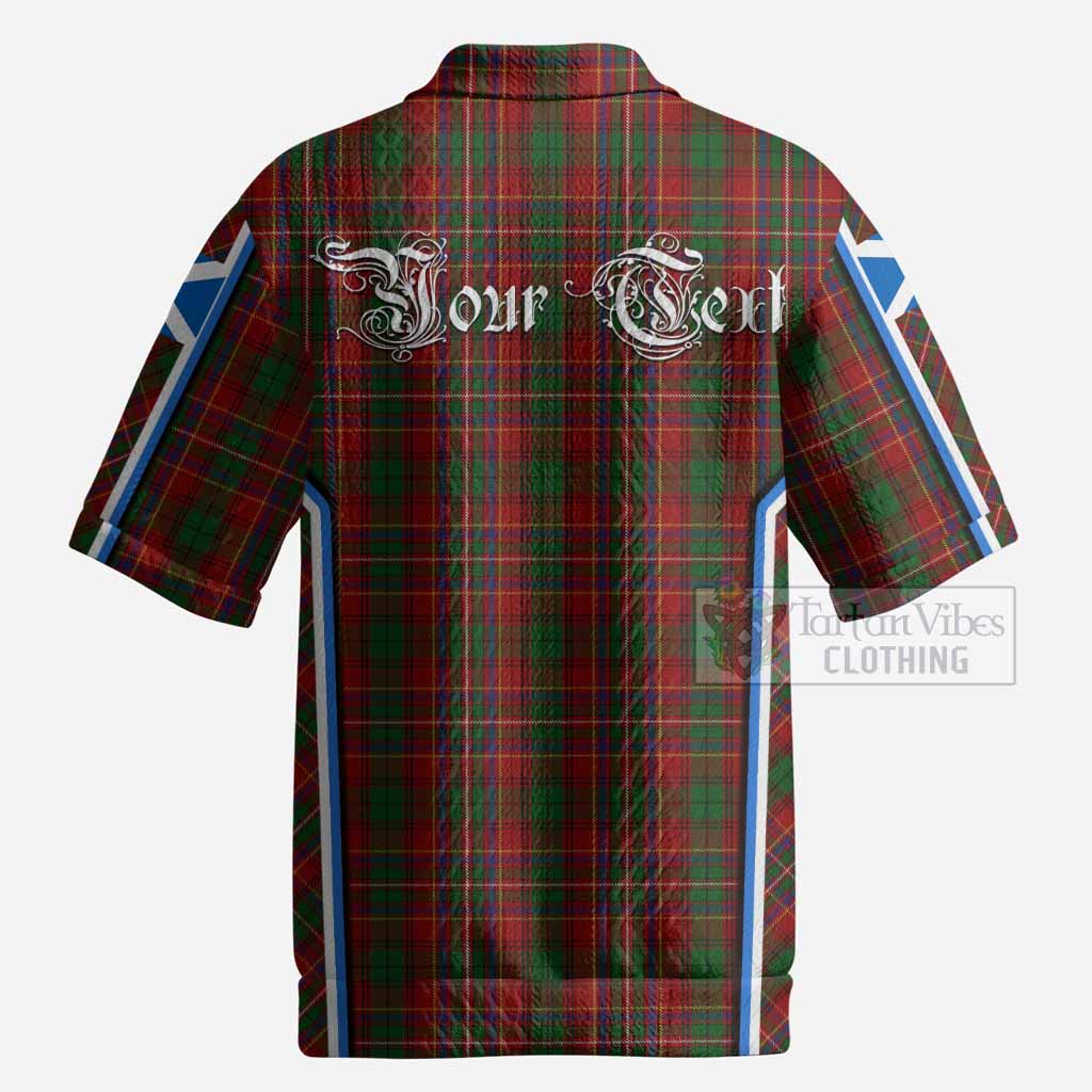 Innes Tartan Crest Men’s Polo Sweater Top Scotland Coat of Arm Flag Style