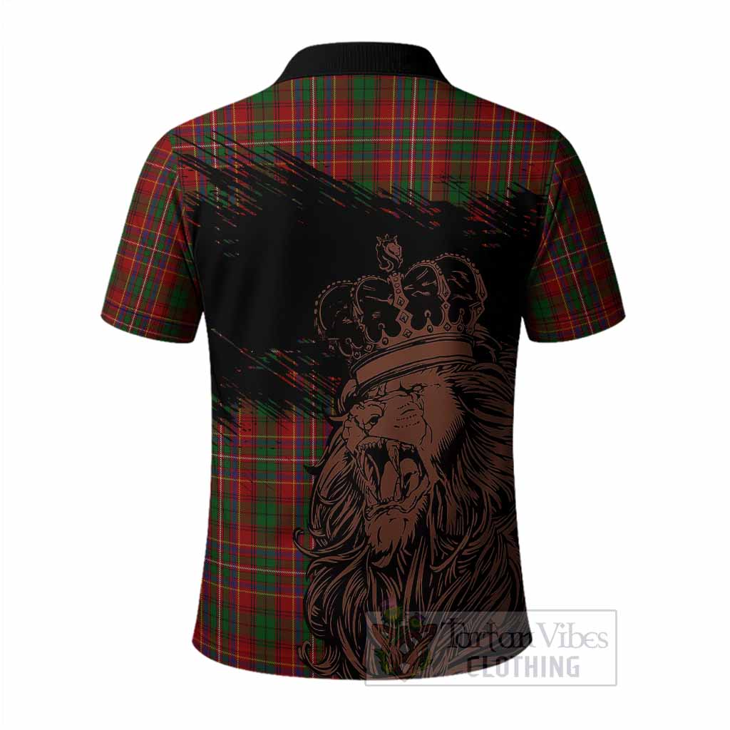 Innes Tartan Crest Polo Shirt Crowned Lion Heritage Style