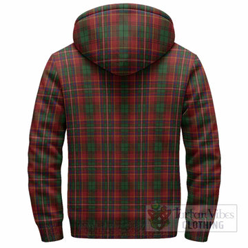 Innes Tartan Crest Sherpa Hoodie Ferocious Lion Style