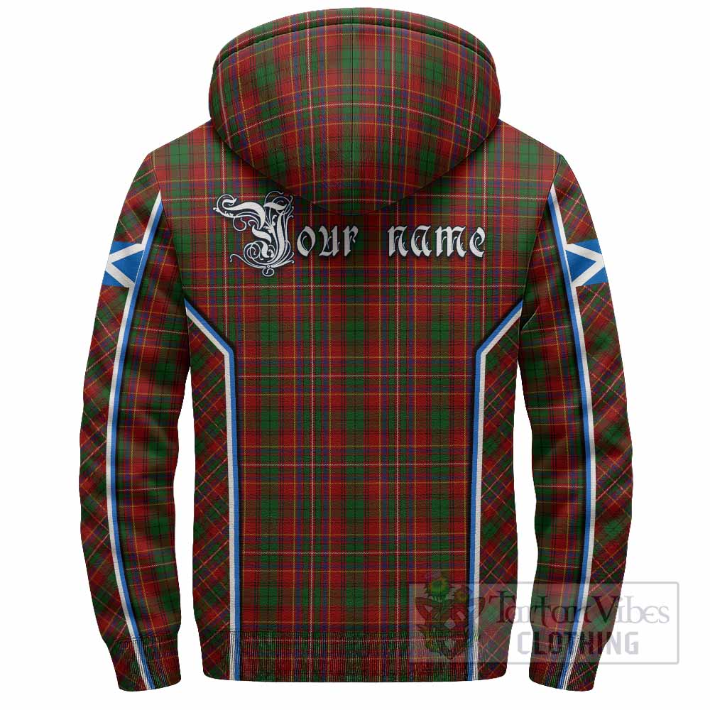 Innes Tartan Crest Sherpa Hoodie Scotland Coat of Arm Flag Style - Tartan Vibes Clothing