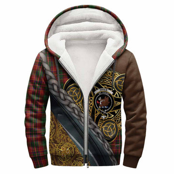Innes Tartan Crest Sherpa Hoodie Scottish Triskele Celtic