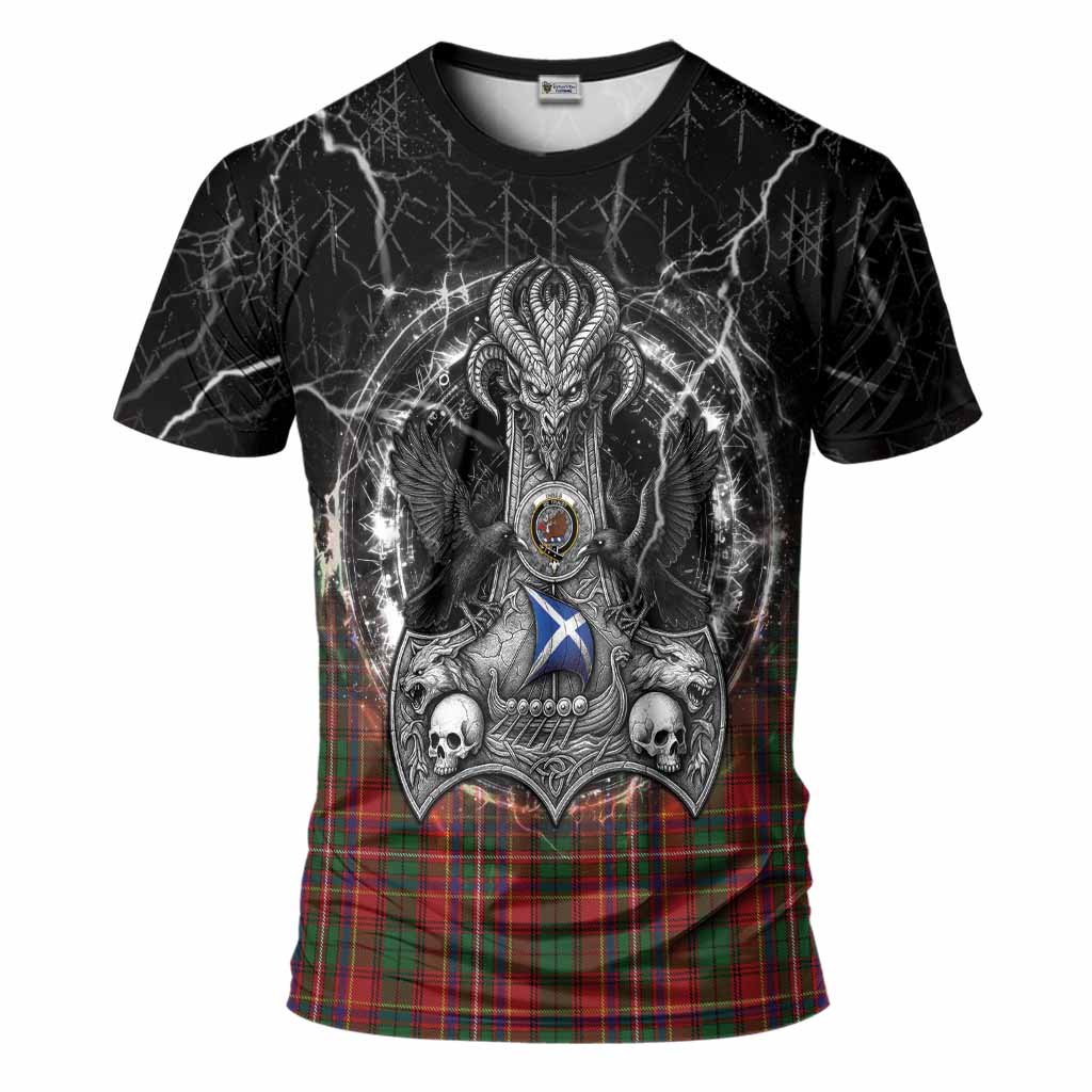 Innes Tartan Crest T-Shirt Celtic Odin's Raven Legacy