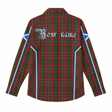 Innes Tartan Crest Women Casual Shirt Scotland Coat of Arm Flag Style