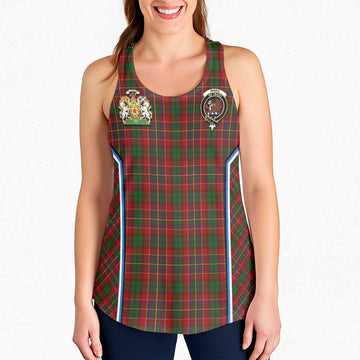 Innes Tartan Crest Women Racerback Tanks Scotland Coat of Arm Flag Style - Tartan Vibes Clothing
