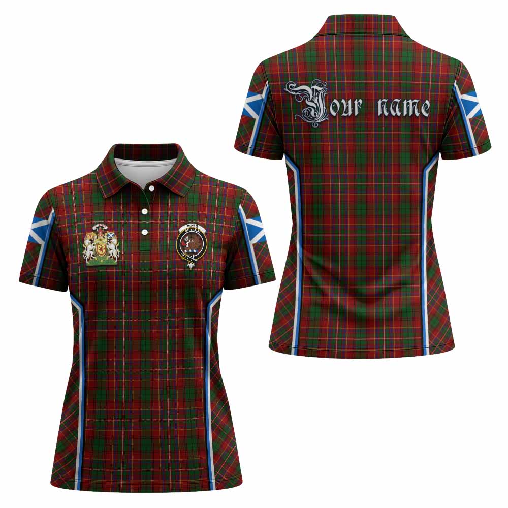 Innes Tartan Crest Women's Polo Shirt Scotland Coat of Arm Flag Style - Tartan Vibes Clothing