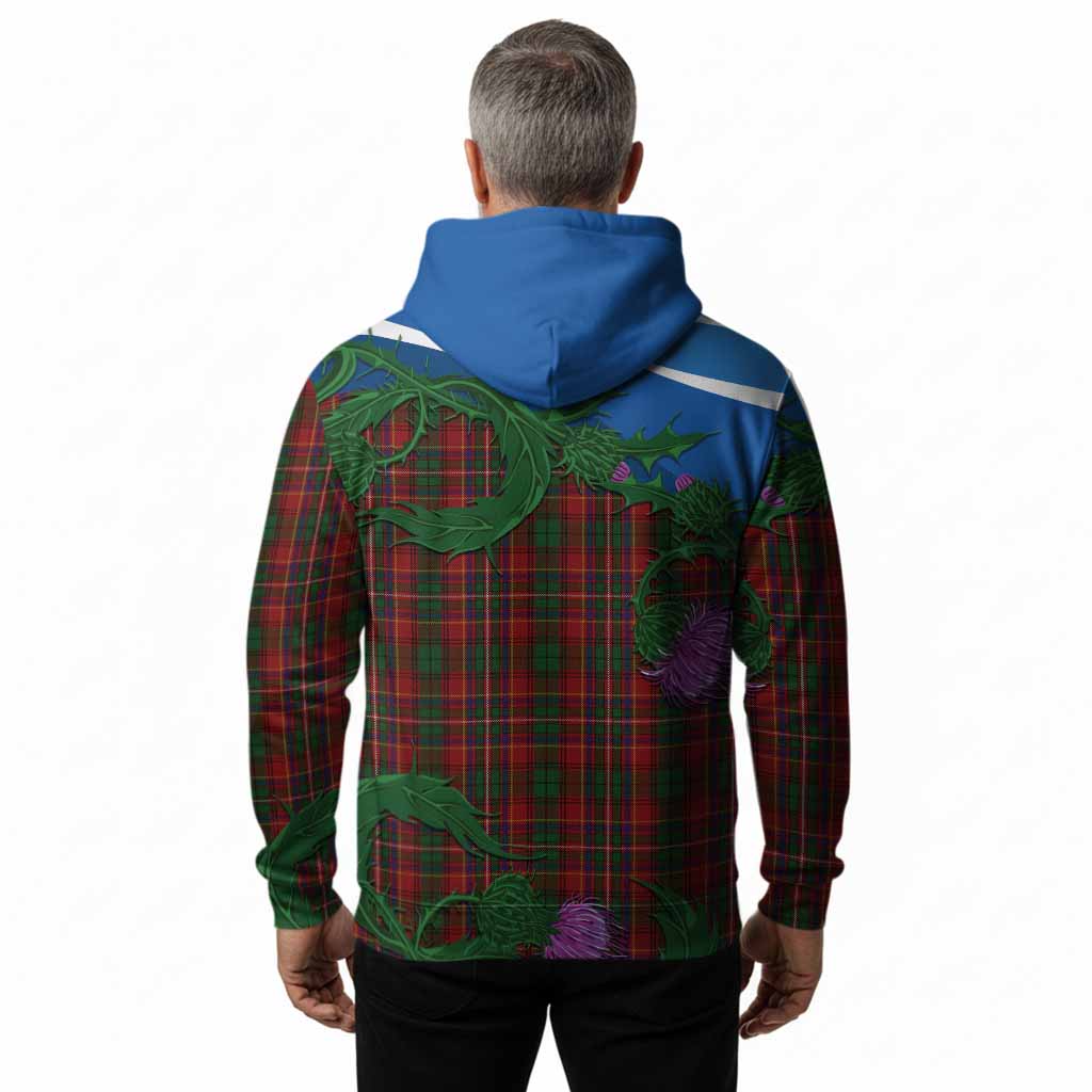 Innes Tartan Family Crest Hoodie Thistle in Minimalism