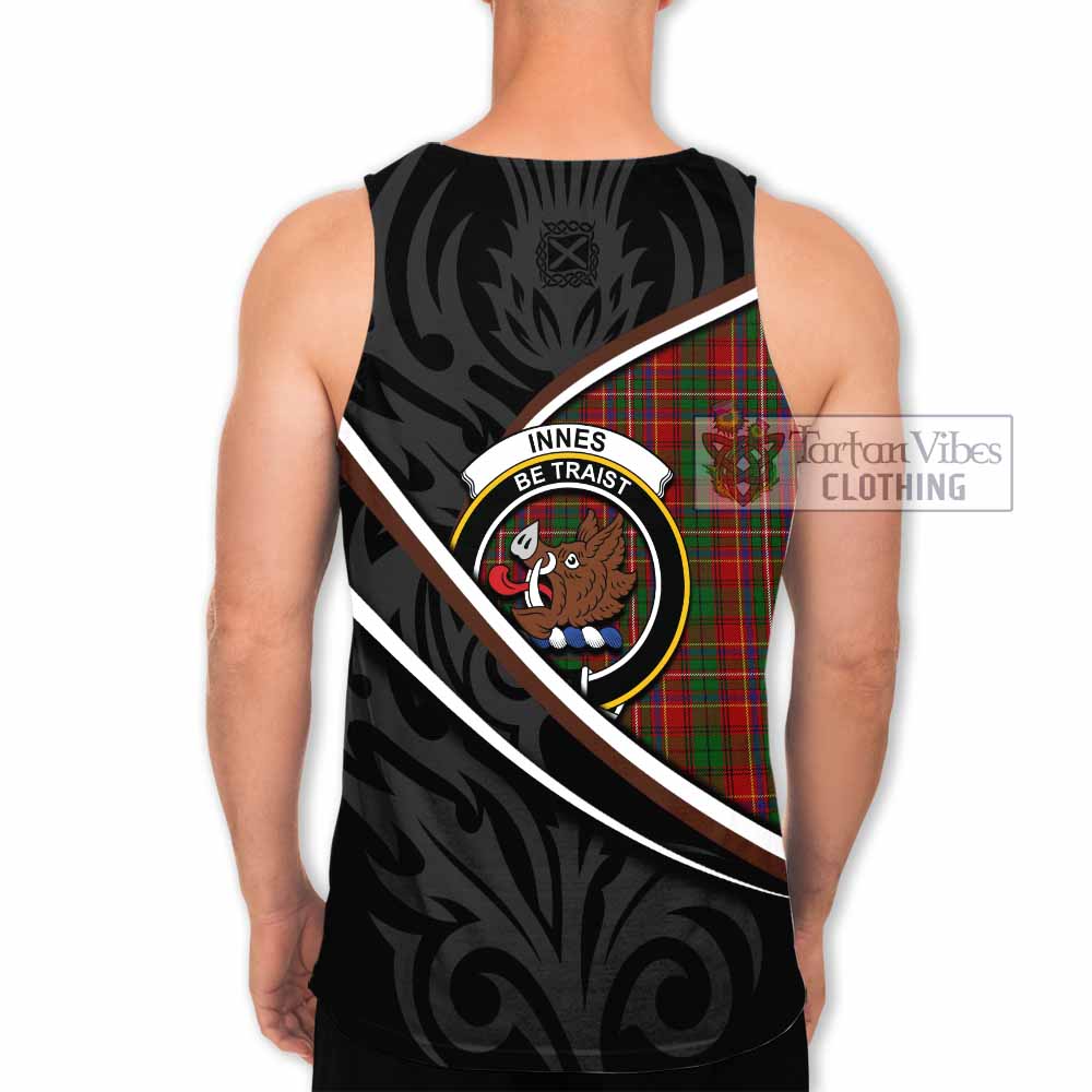 Innes Tartan Family Crest Men Tank Top Celtic Scottish Thistle Floral - Tartan Vibes Clothing