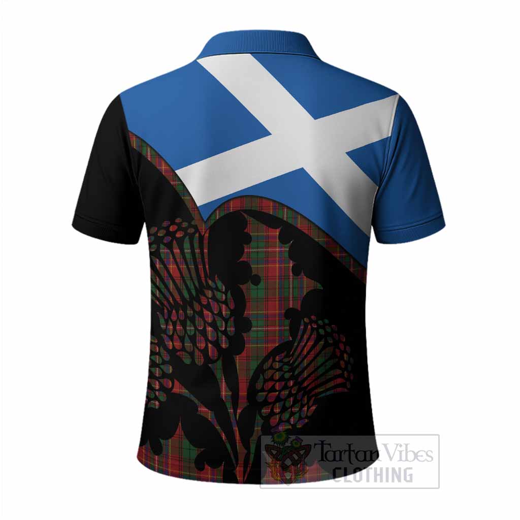 Innes Tartan Family Crest Polo Shirt Scotland Thistle Floral Flag Style