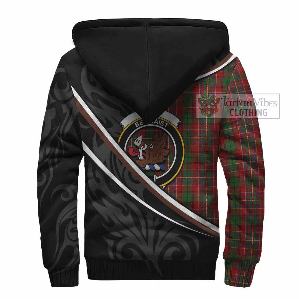 Innes Tartan Family Crest Sherpa Hoodie Celtic Scottish Thistle Floral - Tartan Vibes Clothing