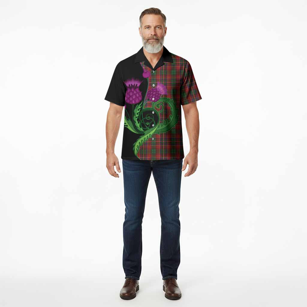 Innes Tartan Hawaiian Shirt Traditional Scottish Thistle