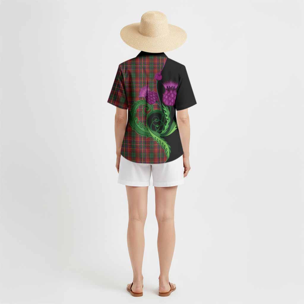 Innes Tartan Hawaiian Shirt Traditional Scottish Thistle