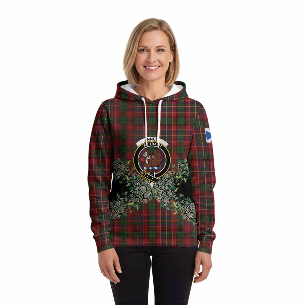 Innes Tartan Hoodie Thistle Scottish Spirit