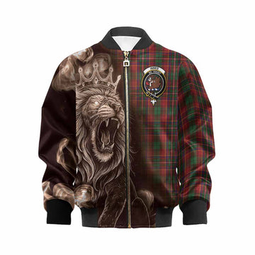 Innes Tartan Kid Bomber Jacket Roaring Lion Heritage