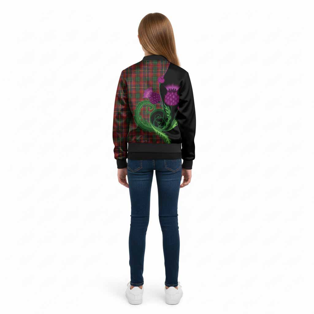 Innes Tartan Kid Bomber Jacket Traditional Scottish Thistle