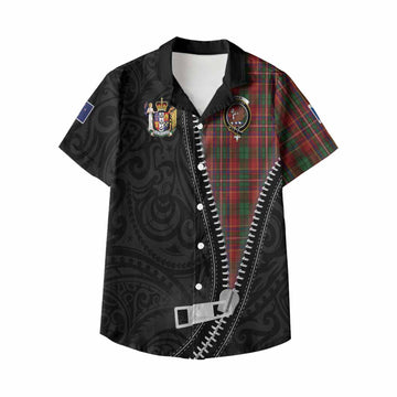 Innes Tartan Kid Hawaiian Shirt New Zealand Pattern Unique Zipper Stylized