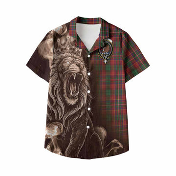 Innes Tartan Kid Hawaiian Shirt Roaring Lion Heritage