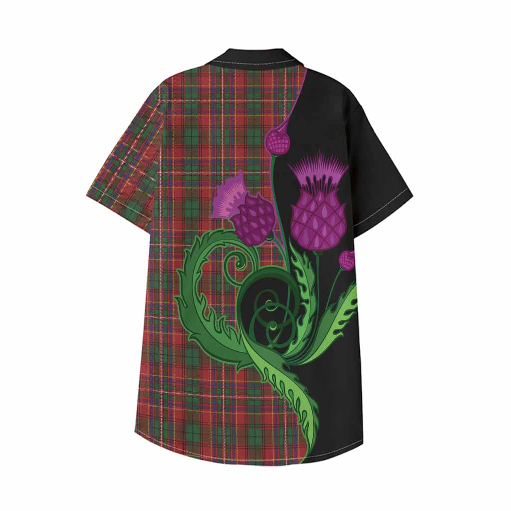 Innes Tartan Kid Hawaiian Shirt Traditional Scottish Thistle