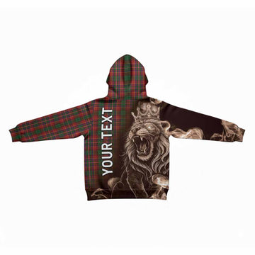 Innes Tartan Kid Hoodie Roaring Lion Heritage