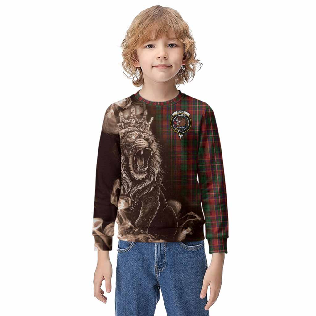 Innes Tartan Kid Knitted Sweatshirt Roaring Lion Heritage