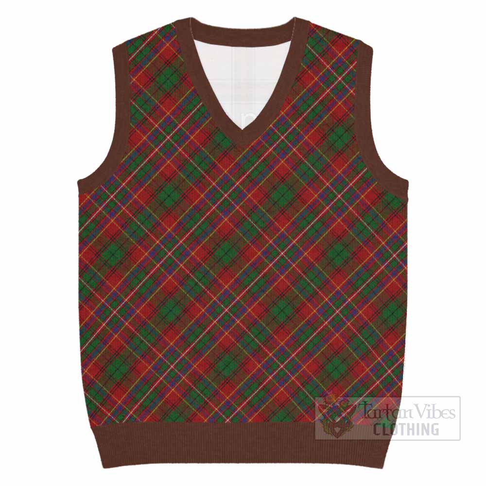 Innes Tartan  Knitted V-Neck Vest Cross Style
