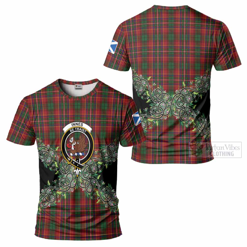 Innes Tartan T-Shirt Thistle Scottish Spirit