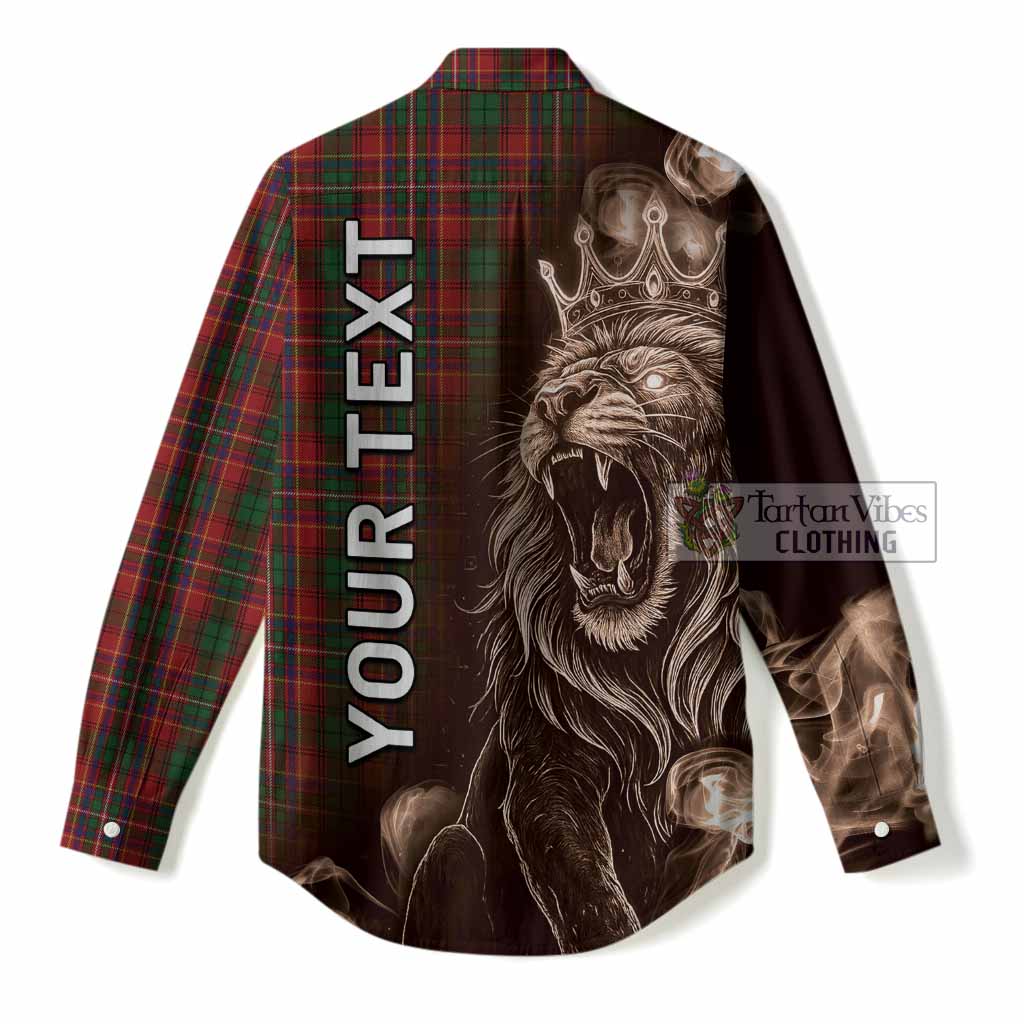 Innes Tartan Women Casual Shirt Roaring Lion Heritage