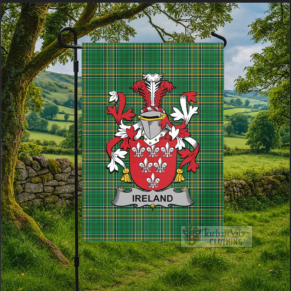 Ireland Irish Clan Tartan Flag with Coat of Arms