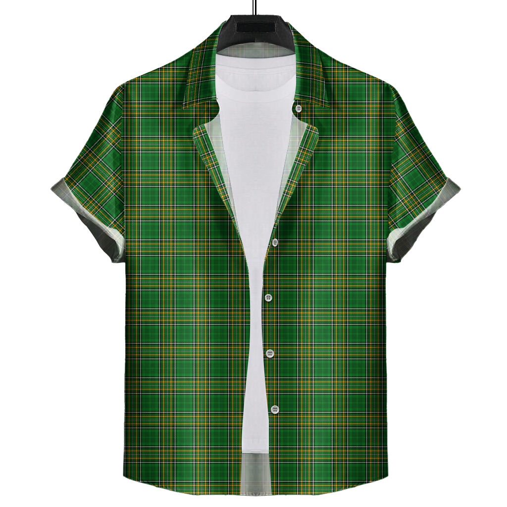 ireland-national-tartan-short-sleeve-button-down-shirt