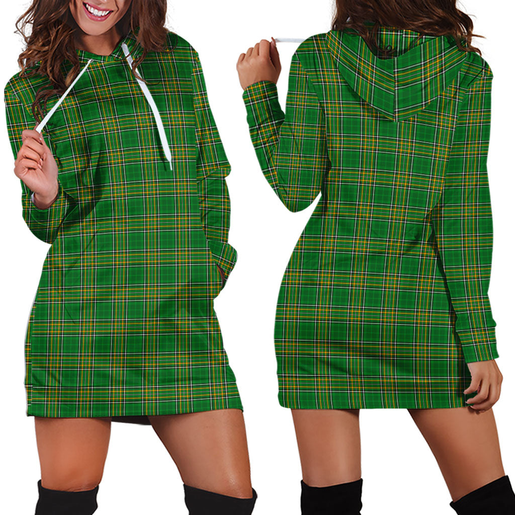 Ireland National Tartan Hoodie Dress - Tartan Vibes Clothing