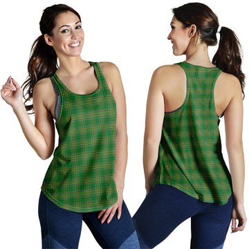 Ireland National Tartan Women Racerback Tanks 4XL - Tartan Vibes Clothing