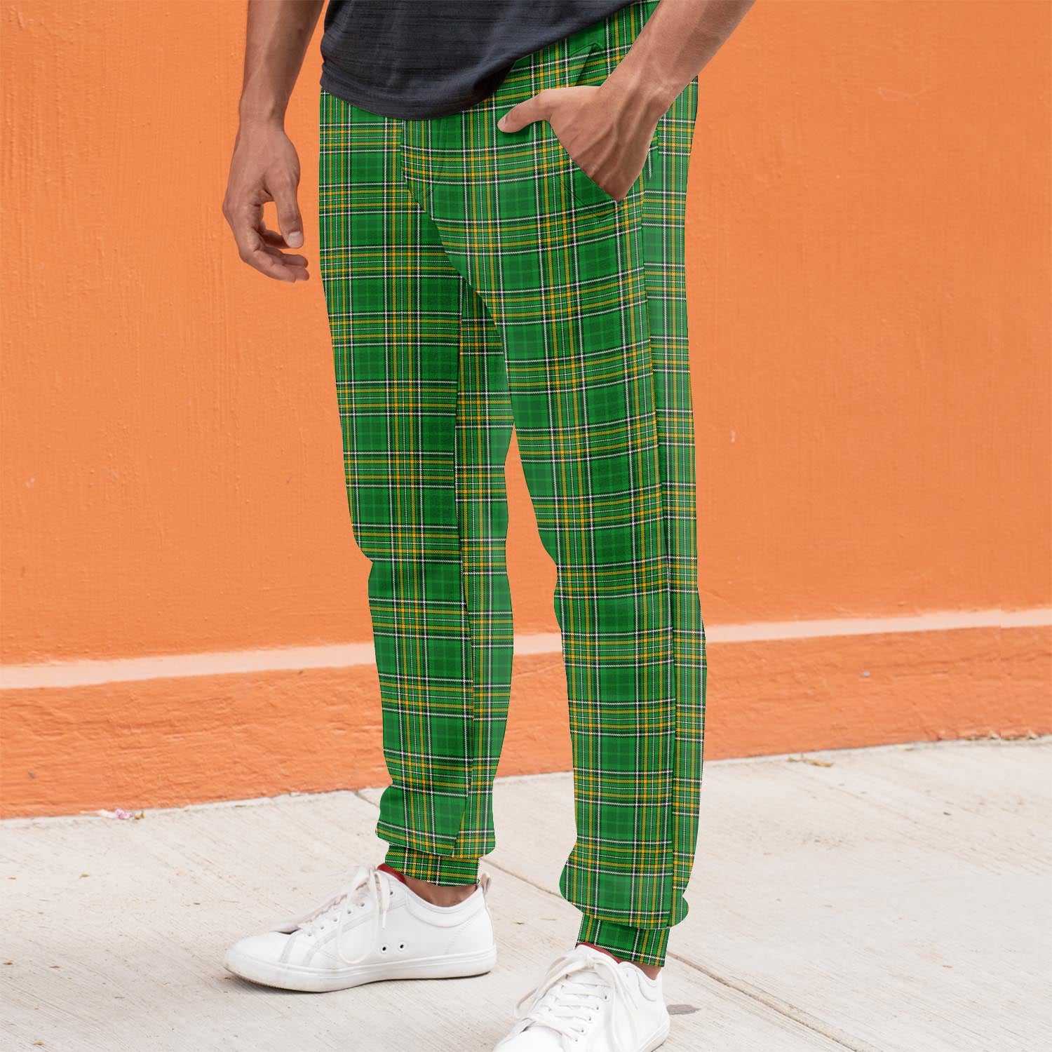 Ireland National Tartan Joggers Pants S - Tartan Vibes Clothing