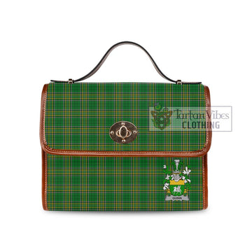 Quinn Irish Clan Tartan Waterproof Canvas Bag with Coat of Arms