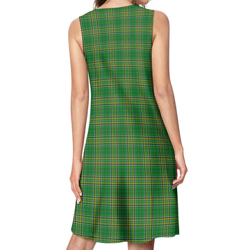 Ireland National Tartan Womens Casual Dresses