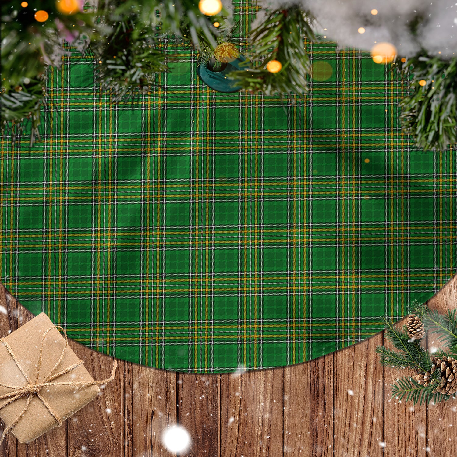 Ireland National Tartan Christmas Tree Skirt - Tartanvibesclothing