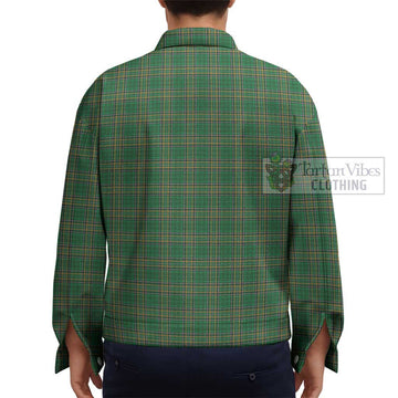 Ireland National Tartan Unisex Lapel Cotton Jacket