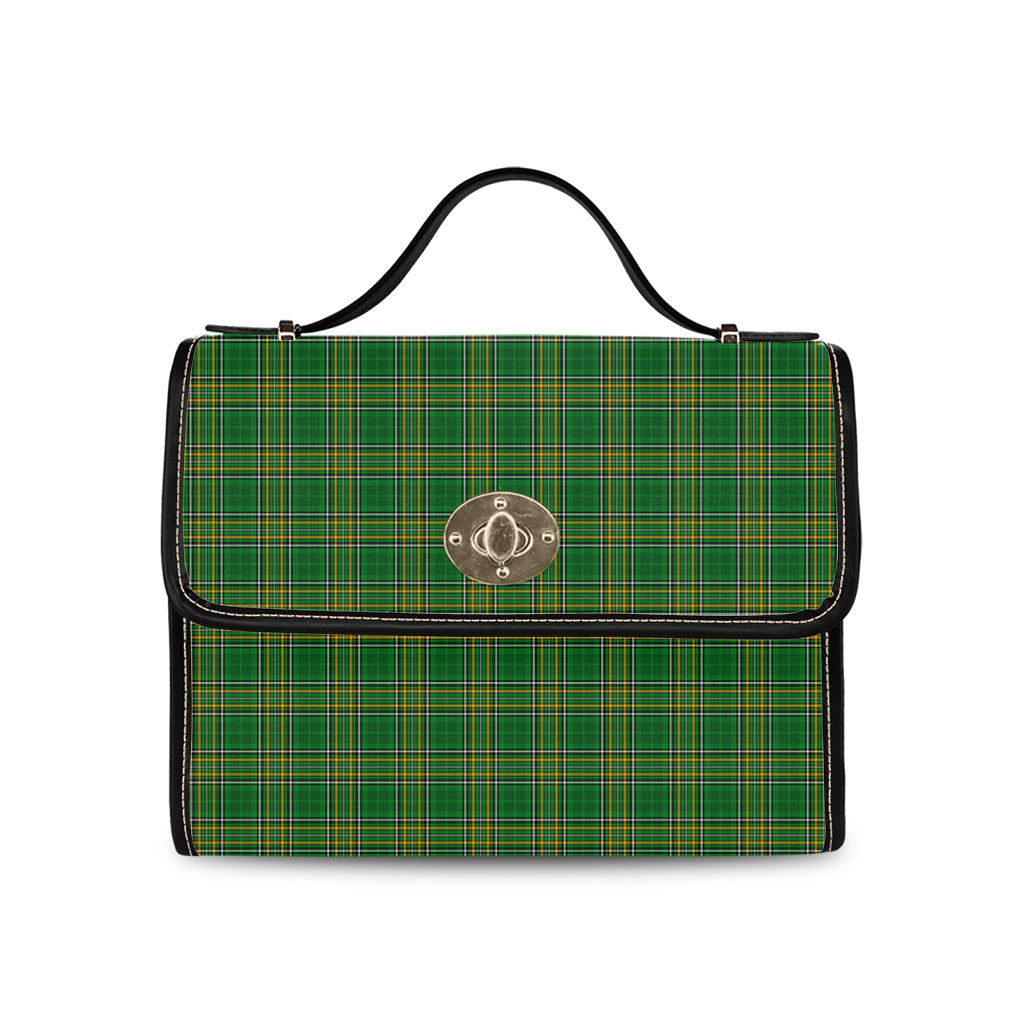 ireland-national-tartan-leather-strap-waterproof-canvas-bag