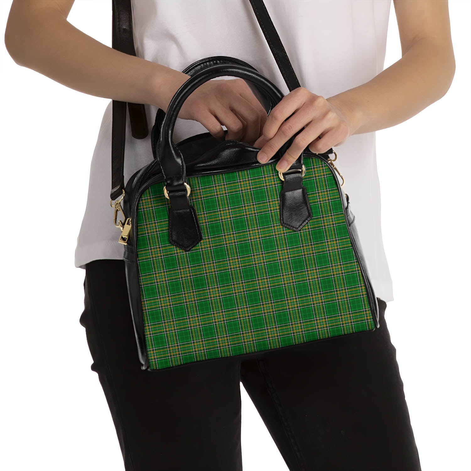 Ireland National Tartan Shoulder Handbags - Tartan Vibes Clothing