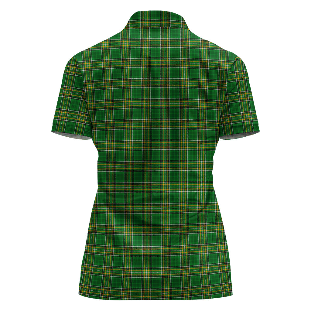 ireland-national-tartan-polo-shirt-for-women