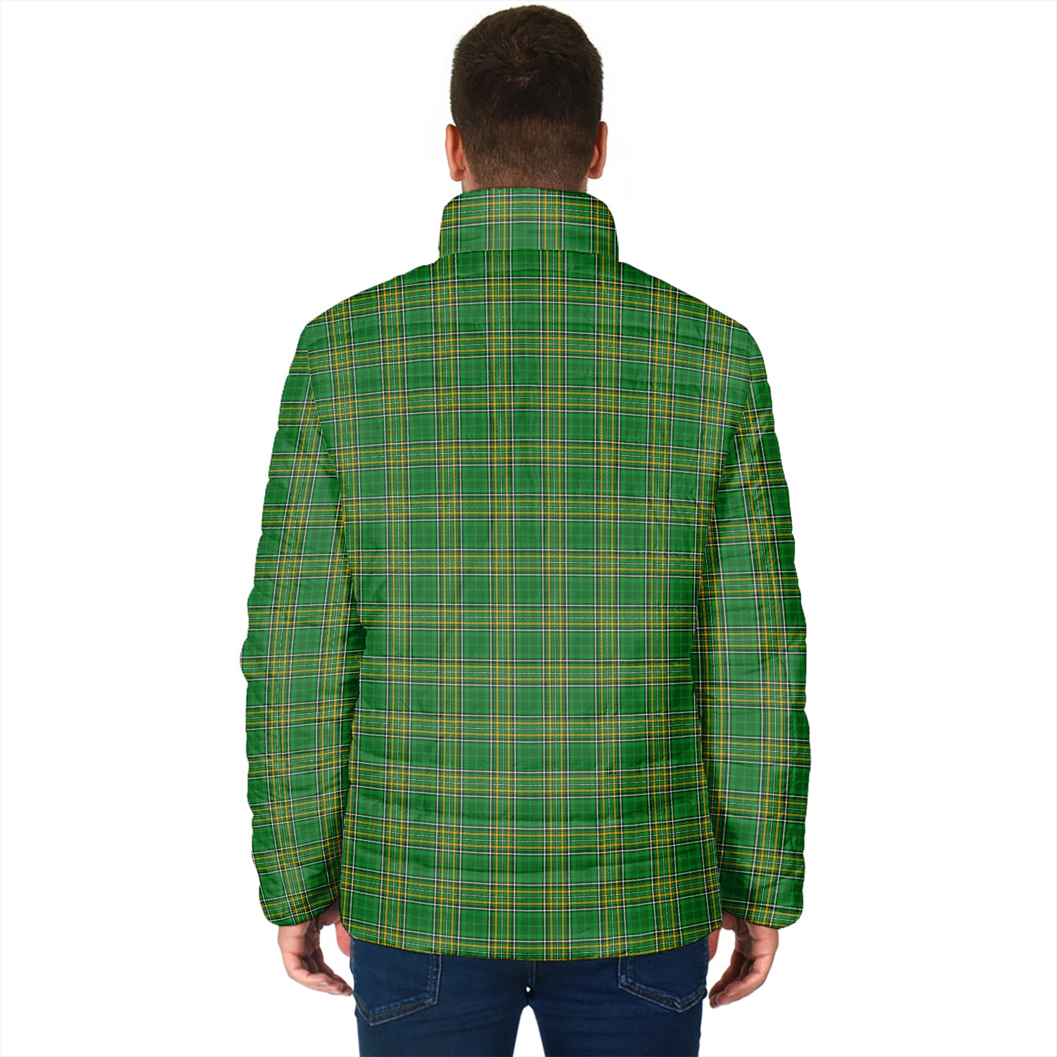 Ireland National Tartan Padded Jacket - Tartanvibesclothing