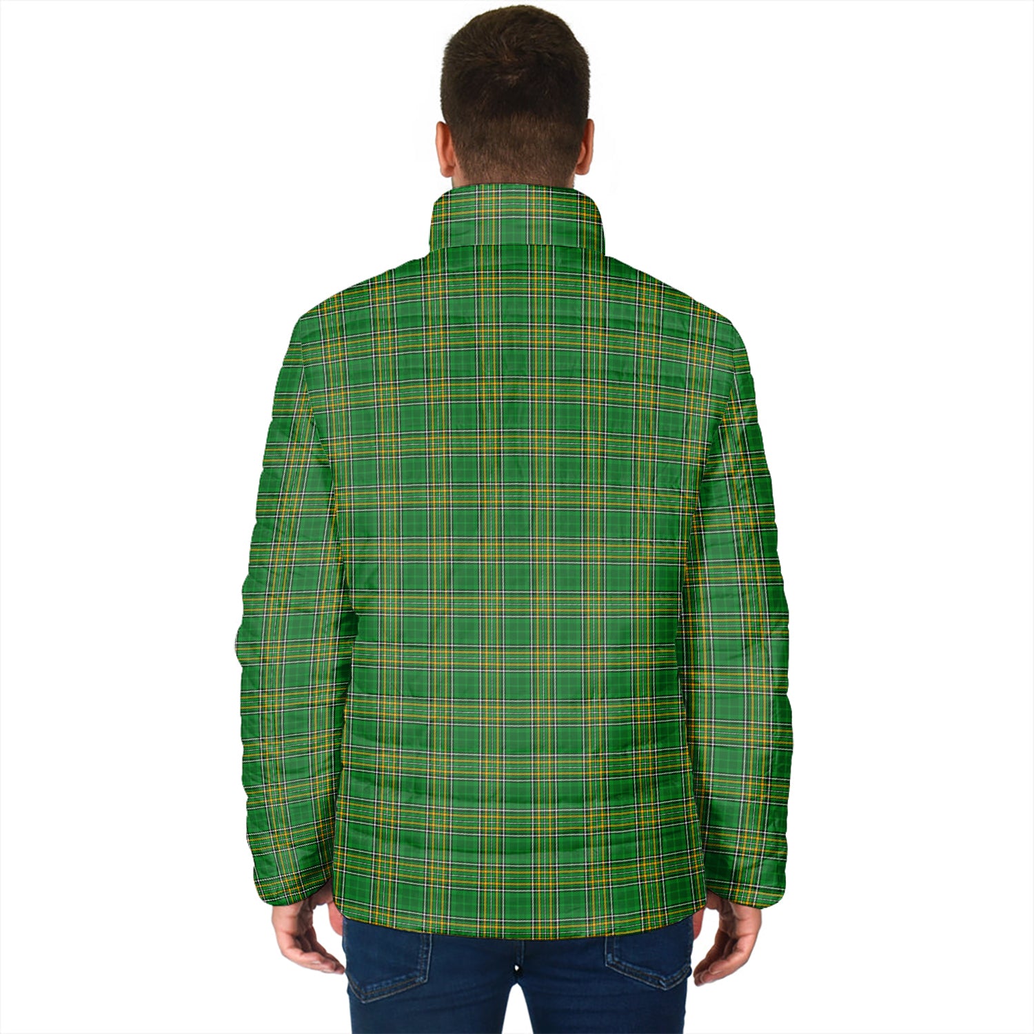 Ireland National Tartan Padded Jacket - Tartan Vibes Clothing