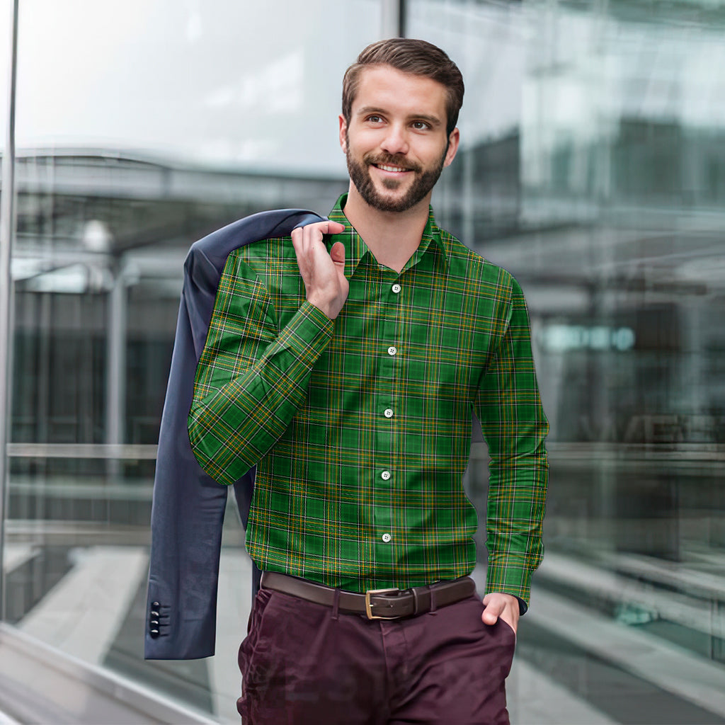 ireland-national-tartan-long-sleeve-button-up-shirt