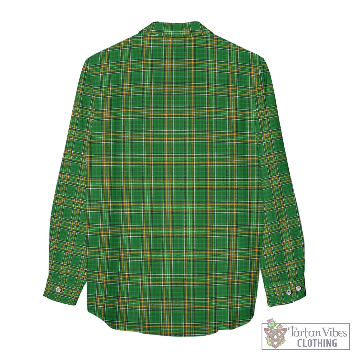 Ireland National Tartan Women's Casual Shirt - Tartan Vibes Clothing