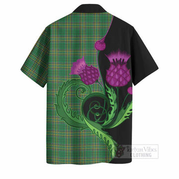 Ireland National Tartan Hawaiian Shirt Traditional Scottish Thistle