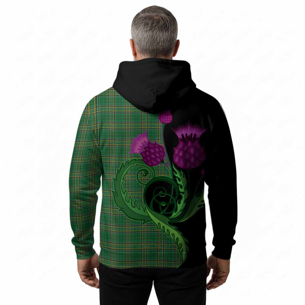 Ireland National Tartan Hoodie Traditional Scottish Thistle